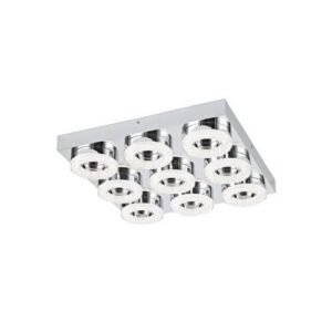 LED-es mennyezeti 9x4W kerek króm