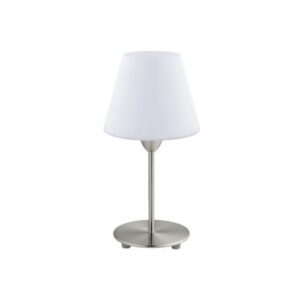 Asztali E14 1x60W mattnikkel/fehér DAMASCO1