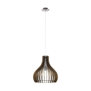Függeszték E27 1x60W 38cm sötétbarna TINDORI