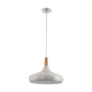 SABINAR függeszték E27 60W 40cm ezüst/barna
