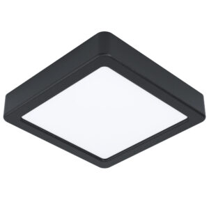 FUEVA 5 LED mennyezeti 16x16cm 3000K fekete@ 11W, 1350lm