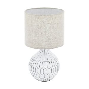 Asztali E27 40W fehér/világos barna BELLARI E27 1X40W
