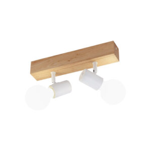TOWNSHEND mennyezeti E27 2x60W tölgy/fehér 300×165