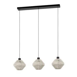 MIDSUMER függ. E27 3x40W fek/krém