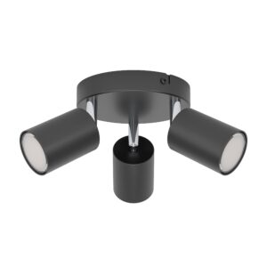 LED mennyezeti GU10 3x5W fekete/króm recis@