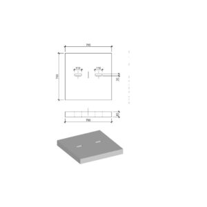 TA TÁMLEMEZ 700x700x80mm 98KG C30/37 MSZ 7658:2 i OSZTÁLY