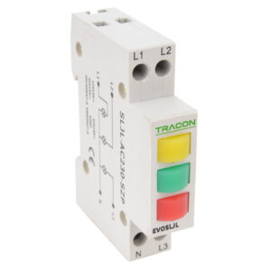 Jelzőlámpa LED-es sárga-zöld-piros 3x230V AC sorolható