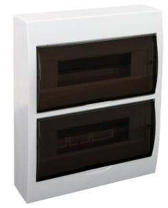 Lakáselosztó falon kívüli 2x12modul+átlátszó ajtó
