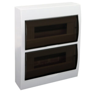 Lakáselosztó falon kívüli 2x12modul+átlátszó ajtó