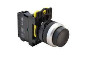 NYOMÓKAPCSOLÓ KIÁLLÓ FEKETE 1×NO, 5A/230V AC-15, IP42