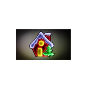 XMAS LED KARÁCSONYI TÜKÖRDÍSZ HÁZIKÓ USB, 1,5m, 327LED, 4,5W, RGB