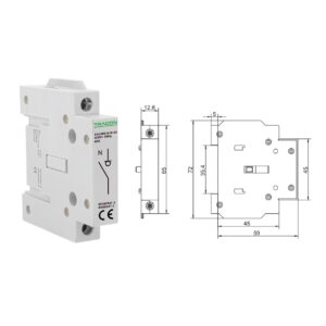 N PÓLUS AZ EVOMS ZÉRIÁHOZ 400V, 50Hz, 40A, 1P, 10-16mm2