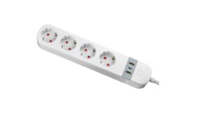 OKOS TÖBBFÉRŐHELYES ELOSZTÓ 4xSCHUKO, 2USBA, 1USBC, 240V, 16A,