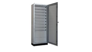 Fém elosztószekrény 800x2100x400 324M moduláris DIN-Rail modulokkal