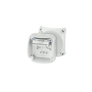 Kötődoboz 93x93x62mm falon kívüli IP66/IP67/IP69, 5 pólusú sorkapoccsal 0,75-2,5mm2 (KF 0202G)