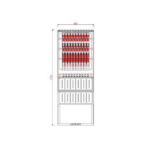 PVT-K-L 66 FE egyedi szekrény 30x10 rajz szerint