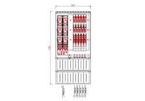 PVT-K-L egyedi szekrény (BE) 2.RAJZ 30x10 SÍNNEL