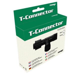 FÉNYFÜZÉR T CSATLAKOZÓ IP65 2DB /cs TRO 010-004 T CSATLAKOZÓ IP65 FEKET