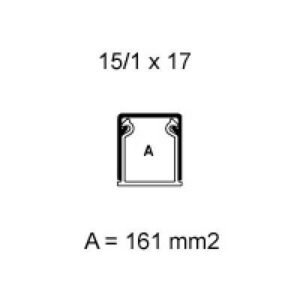 Kábelcsatorna TMU 15/1x17WO műanyag fehér 2m/db 48db/doboz