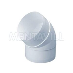 Ventilátor cső könyök 45° d125 műanyag