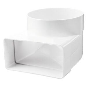 Ventilátor cső átalakító 90° 60x204mm/d150 hosszú csonk