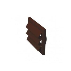 Ventilátor zsalu d125 187x187mm gr.barna 125mm csőcsatlakozóval barna