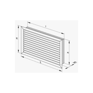 Ventilátor rács 399x399 fix ipari