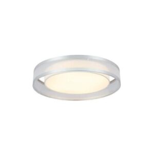 Szürke plasztik és cérna búra, D:400, h:105, tartozéka: 1xLED 24W 230V, 1920lm, 3000K