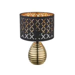 MIRAUEA Asztali E27 60W arany/fekete D:250, H:380