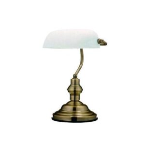 Antique asztali banklámpa, bronz 2x40W E14 230V