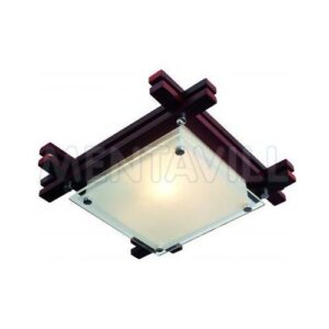 Mennyezeti sötét fa üveg opál 1x60W E27 230V