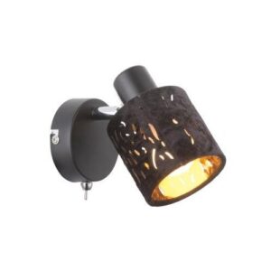 TROY Spot 8W LED fekete/bársony, kapcsoló WxH:80x120