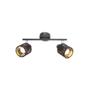 TROY Spot 2×E14 8W LED fekete/bársony LxH:320x150