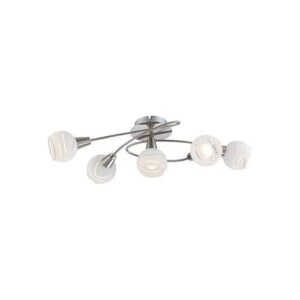 Elliott spot mattkróm/üvegeg 5xE14 LED mattkróm/üvegeg b:54341-1g