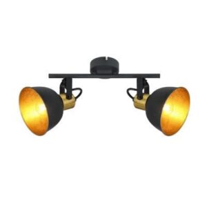 FILLO Spot 2xE14 40W fekete-arany LxH:300x190