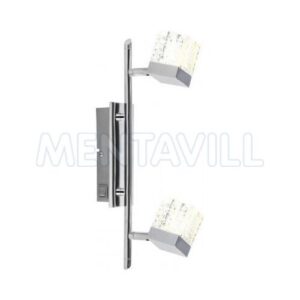 Spot króm/üveg 2xLED 5W 15V kapcsolóval