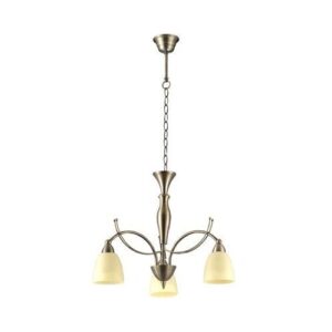 Csillárantik réz borostyán sárga bú 3x40W E14 230V mag:100cm