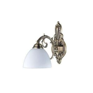 Matt bronz váz, opál üveg búra, bxh:150x250, al:250, 1xE27 60W 230V