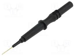 Mérőhegy 1A 600V fekete aljzat 4mm
