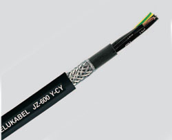 JZ-600-Y-CY 12x 2,5 FEKETE 0,6/1 kV, ÁRNYÉKOLT, RUGALMAS