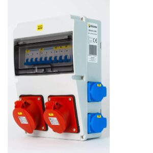 Ipari kombi elosztó 16A5P+32A5P+4x230V+VÉD IP44, 11 modul, kismegszakítókkal