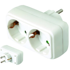 Földelt hálózati elosztó 2xf.dugalj 3500W