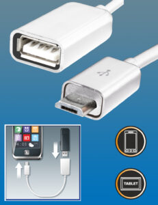 Micro usb otg kábel 16CM usb a alj- micro usb-b dugó