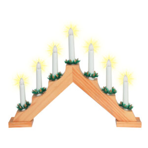 Xmas gyertyapiramis, 7db izzó, lakkozott fa