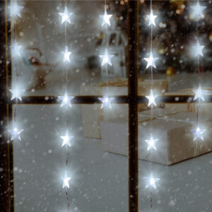 Xmas LED-es csillag fényfüggöny 50db LED hidegfehér, 230/24V