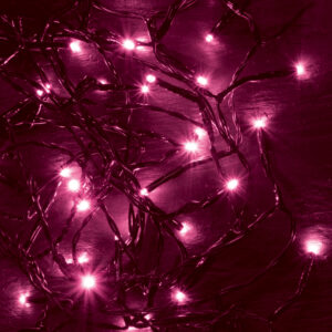 Xmas LED-es beltéri fényfüz, pink