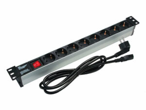 VILLAMOS ELOSZTÓ 8-AS 19" KAPCSOLÓS 250Vac , 50Hz, max. 16A, 2,5m