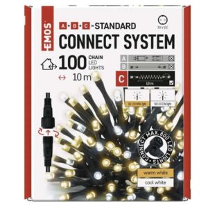LED FÉNYFÜZ. 10m 100LED HIDEG/MEL@