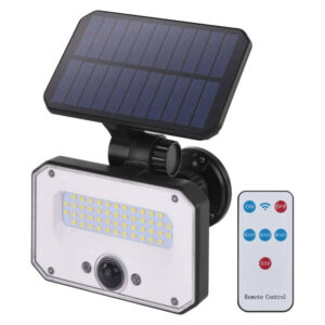 LED szolár fényvető 1500lm IP54 3000K+mozgásérzékelő