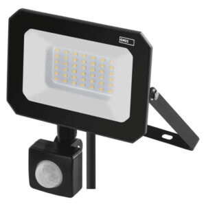LED fényvető mozgásérzékelős lapos 50W fekete